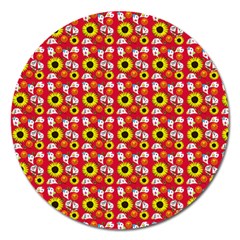 Hawaii Ghost Red Magnet 5  (round)