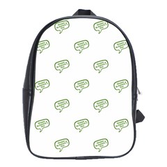 Happy St Patricks Day Symbol Motif Pattern School Bag (xl) by dflcprintsclothing