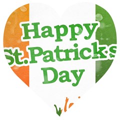 Happy St Patricks Day Design Wooden Puzzle Heart by dflcprintsclothing