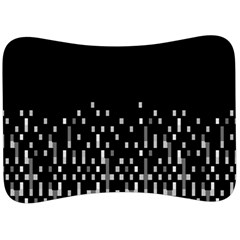 Black And White Matrix Patterned Design Velour Seat Head Rest Cushion