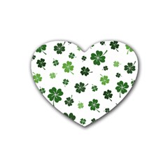 St Patricks Day Pattern Heart Coaster (4 Pack)  by Valentinaart