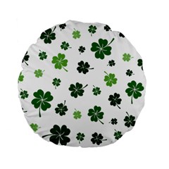 St Patricks Day Pattern Standard 15  Premium Flano Round Cushions by Valentinaart