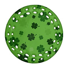 St Patricks Day Round Filigree Ornament (two Sides) by Valentinaart