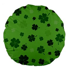 St Patricks Day Large 18  Premium Flano Round Cushions by Valentinaart