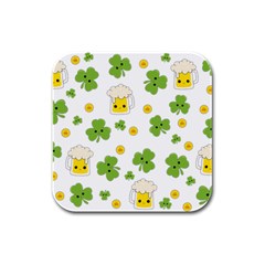 St Patricks Day Rubber Square Coaster (4 Pack)  by Valentinaart