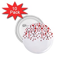 Red And White Matrix Patterned Design 1 75  Buttons (10 Pack) by dflcprintsclothing