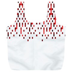 Red And White Matrix Patterned Design Full Print Recycle Bag (xxxl) by dflcprintsclothing