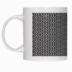 Black And White Triangles White Mugs