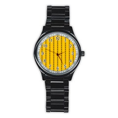 Digital Stars Stainless Steel Round Watch