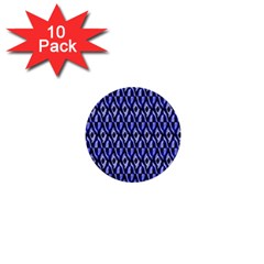 Blue Diamonds 1  Mini Buttons (10 Pack) 