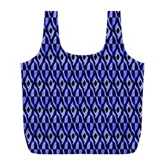 Blue Diamonds Full Print Recycle Bag (l)