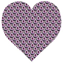 Flowers Pattern Wooden Puzzle Heart by Sparkle