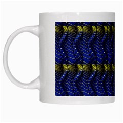 Blue Illusion White Mugs