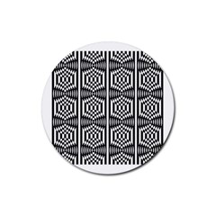 Optical Illusion Rubber Round Coaster (4 Pack)  by Sparkle