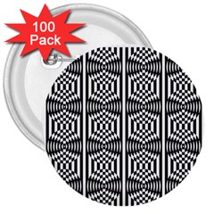 Mandala Pattern 3  Buttons (100 Pack)  by Sparkle