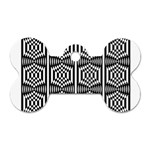 Mandala Pattern Dog Tag Bone (Two Sides) Front