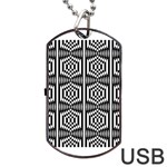 Mandala Pattern Dog Tag USB Flash (Two Sides) Front