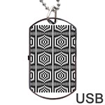 Mandala Pattern Dog Tag USB Flash (Two Sides) Back