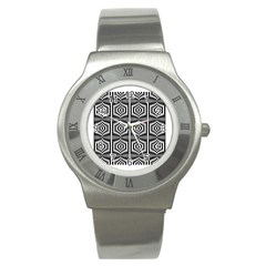 Optical Illusion Stainless Steel Watch by Sparkle