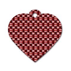 Red Kalider Dog Tag Heart (two Sides) by Sparkle