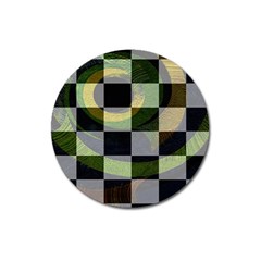 Digital Checkboard Magnet 3  (round) by Sparkle