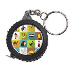 Egypt Travel Items Icons Set Flat Style Measuring Tape by Wegoenart