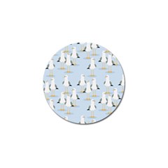 Cute Seagulls Seamless Pattern Light Blue Background Golf Ball Marker (10 pack)