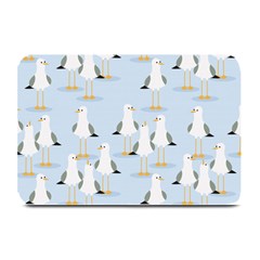 Cute Seagulls Seamless Pattern Light Blue Background Plate Mats