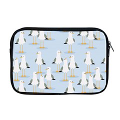 Cute Seagulls Seamless Pattern Light Blue Background Apple MacBook Pro 17  Zipper Case