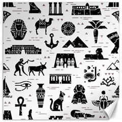 Dark Seamless Pattern Symbols Landmarks Signs Egypt Canvas 20  x 20 