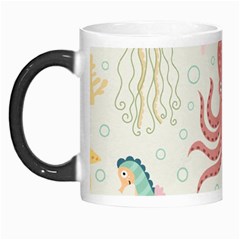 Underwater Seamless Pattern Light Background Funny Morph Mugs