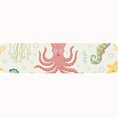 Underwater Seamless Pattern Light Background Funny Large Bar Mats