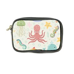 Underwater Seamless Pattern Light Background Funny Coin Purse