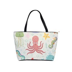 Underwater Seamless Pattern Light Background Funny Classic Shoulder Handbag