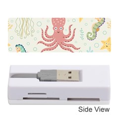 Underwater Seamless Pattern Light Background Funny Memory Card Reader (Stick)