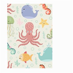 Underwater Seamless Pattern Light Background Funny Large Garden Flag (Two Sides)