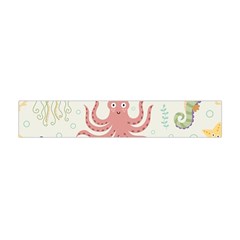 Underwater Seamless Pattern Light Background Funny Flano Scarf (Mini)