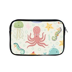 Underwater Seamless Pattern Light Background Funny Apple MacBook Pro 13  Zipper Case