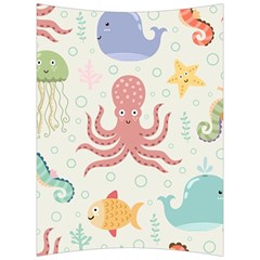 Underwater Seamless Pattern Light Background Funny Back Support Cushion