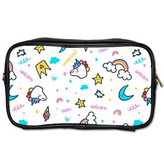 Unicorns Rainbows Seamless Pattern Toiletries Bag (one Side) by Wegoenart