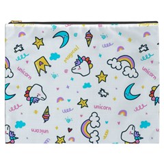 Unicorns Rainbows Seamless Pattern Cosmetic Bag (xxxl) by Wegoenart