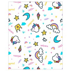 Unicorns Rainbows Seamless Pattern Drawstring Bag (small) by Wegoenart