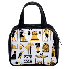 Egypt Symbols Decorative Icons Set Classic Handbag (two Sides)