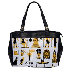 Egypt Symbols Decorative Icons Set Oversize Office Handbag by Wegoenart