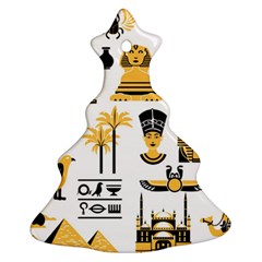 Egypt Symbols Decorative Icons Set Christmas Tree Ornament (two Sides) by Wegoenart
