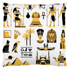 Egypt Symbols Decorative Icons Set Large Cushion Case (two Sides)