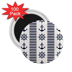 Nautical Seamless Pattern Vector Illustration 2 25  Magnets (100 Pack)  by Wegoenart