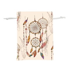 Coloured Dreamcatcher Background Lightweight Drawstring Pouch (s) by Wegoenart