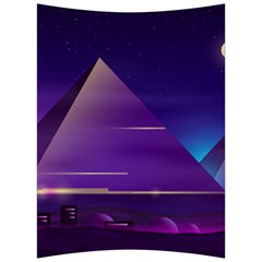 Egyptian Pyramids Night Landscape Cartoon Back Support Cushion by Wegoenart