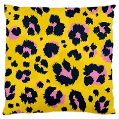 Leopard Print Seamless Pattern Large Flano Cushion Case (one Side) by Wegoenart